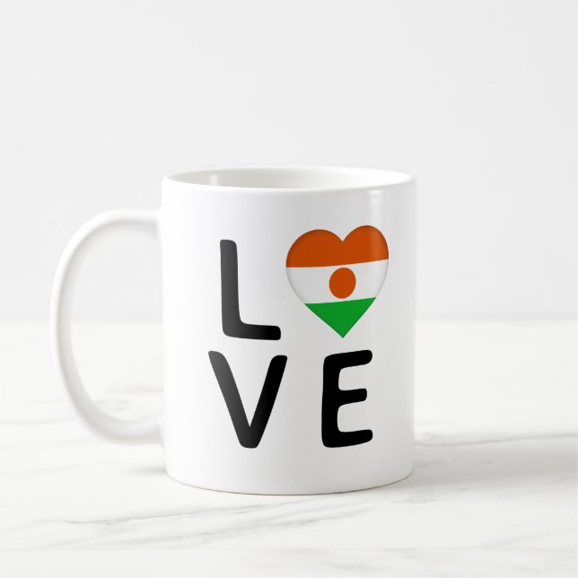 Caneca De Café Amor - Níger Flag (Esquerda)