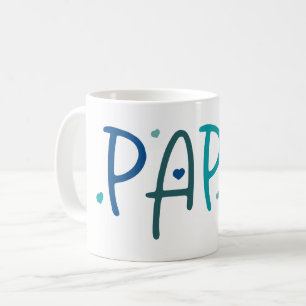 Caneca De Café Amor Papá Avô Típico Corações