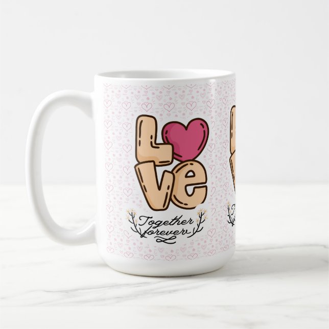 Caneca De Café amor para sempre, citação (Esquerda)