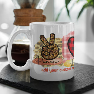 Caneca De Café Amor Paz Poodle Amante de Raças de Cães Dono de Ca