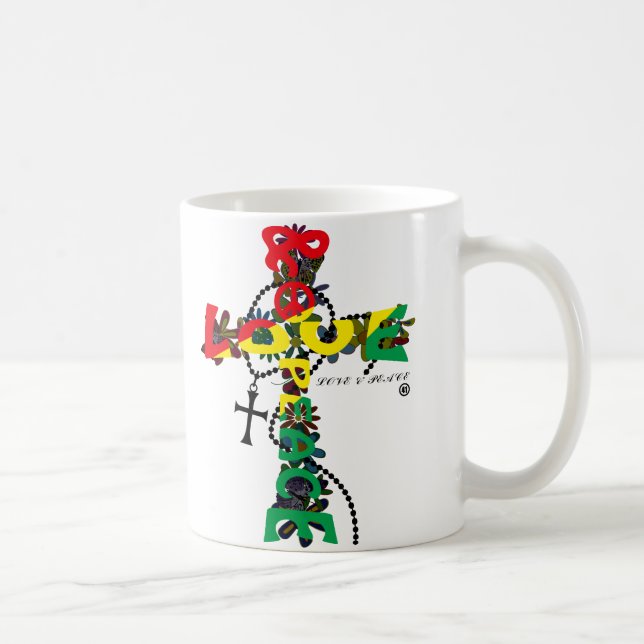CANECA DE CAFÉ AMOR & PEACE-CROSS (Direita)