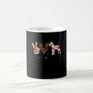 Caneca De Café Amor pela Paz Schnauzer Engraçado Dog Lover