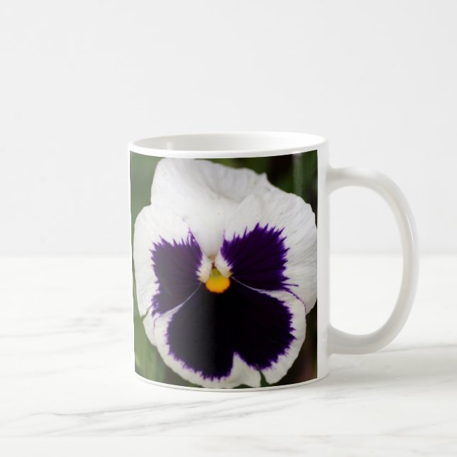 Caneca De Café Amor perfeito roxo & branco (Direita)
