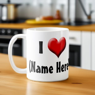 Caneca De Café Amor personalizado de I… Dia dos namorados