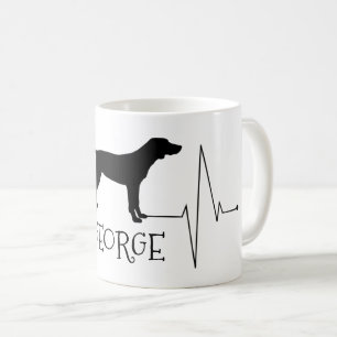 Caneca De Café Amor personalizado do ponteiro meu batimento