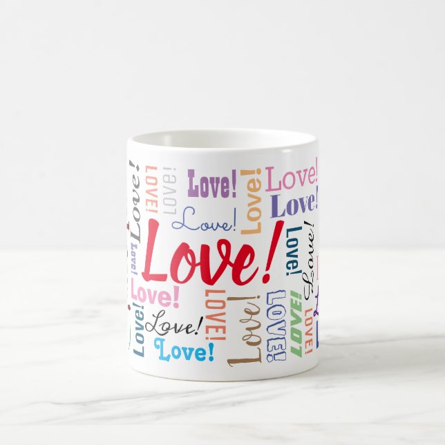 Caneca De Café "Amor!" Repetidas Vezes, Personalizar (Centro)