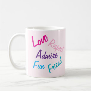 Caneca De Café Amor Respeite Admire Melhor Mãe Nunca