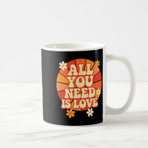Caneca De Café Amor Retro Groovy Está Em Toda Parte 70s Vintage D