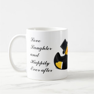 Caneca De Café Amor, risadas & felizes para sempre - presente de