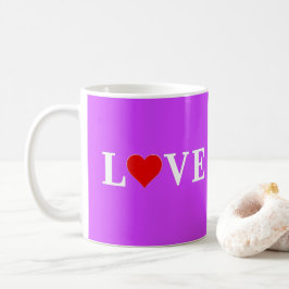 Caneca De Café AMOR Roxo
