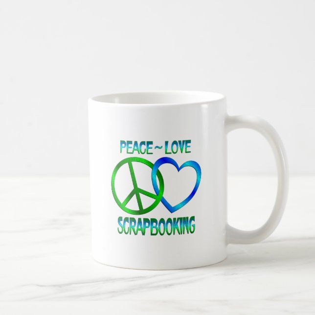 Caneca De Café Amor SCRAPBOOKING da paz (Direita)