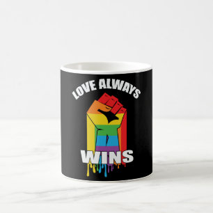 Caneca De Café Amor sempre ganha Gay LGBT