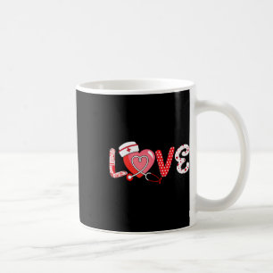 Caneca De Café Amor Stethoscope Enfermeira Dia de os namorados de