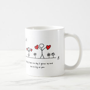 Caneca De Café Amor tão grande quanto o pai - por corações e p