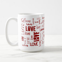 Caneca De Café AMOR! Tipografia