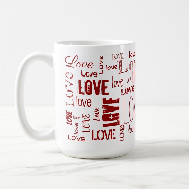 Caneca De Café AMOR! Tipografia (Esquerda)