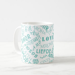 Caneca De Café AMOR - Vários Idiomas - Internacional Personaliz