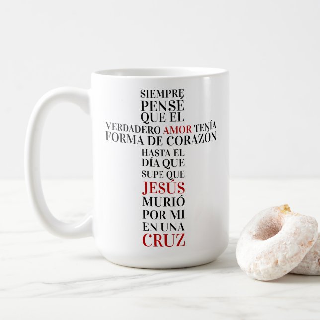 Caneca De Café Amor verdadeiro (Com Donut)