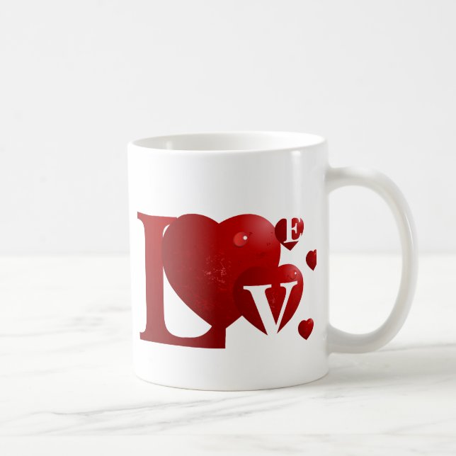 Caneca De Café Amor vermelho (Direita)
