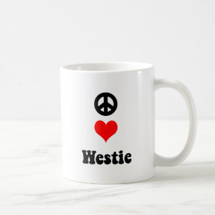 Caneca De Café Amor Westie da paz