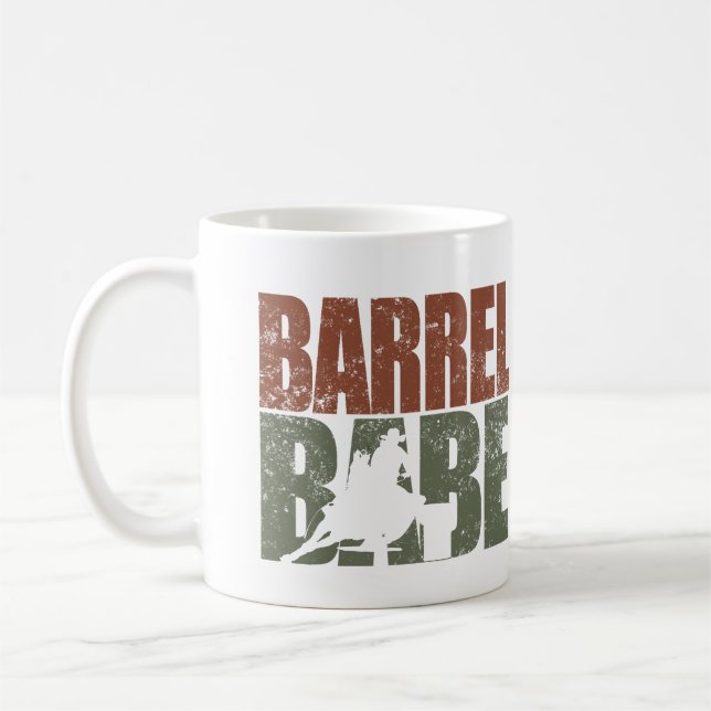Caneca De Café Amorador de cavalos do show do Barrel Babe Western (Esquerda)
