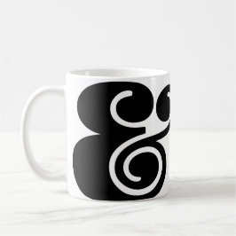 Caneca De Café Ampersand "&" Designer Sobredimensionado | BL Pret