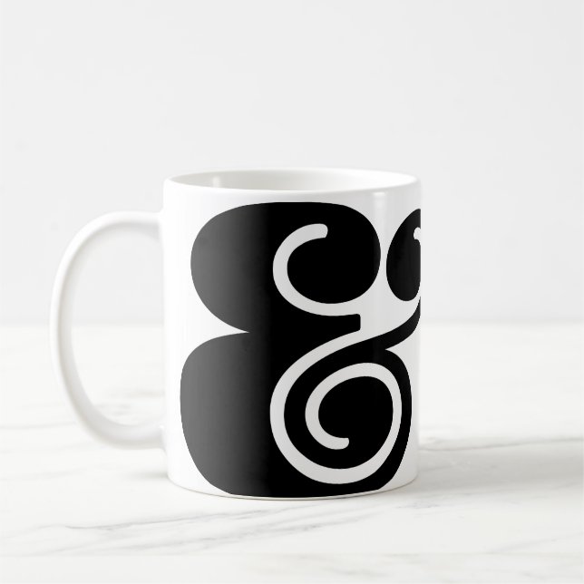 Caneca De Café Ampersand "&" Designer Sobredimensionado | BL Pret (Esquerda)