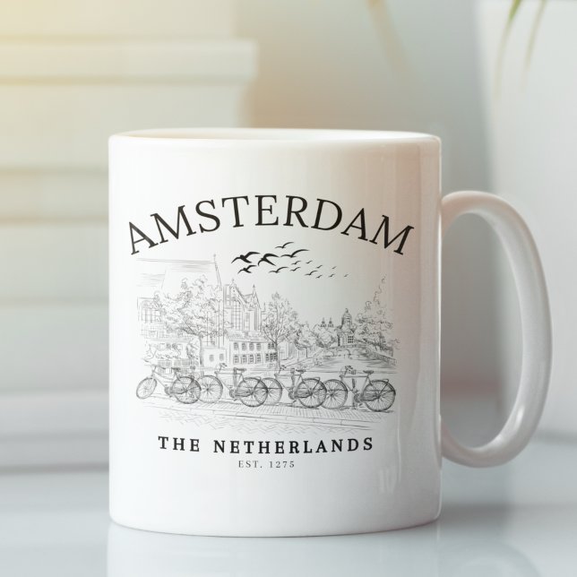 Caneca De Café Amsterdam Beautiful Landscape (Criador carregado)