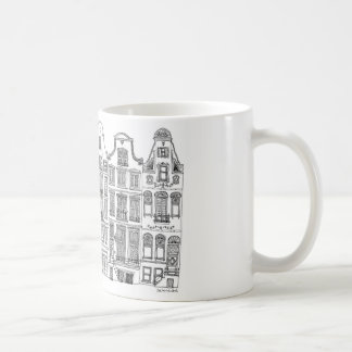 Caneca De Café Amsterdam houses on a mug.