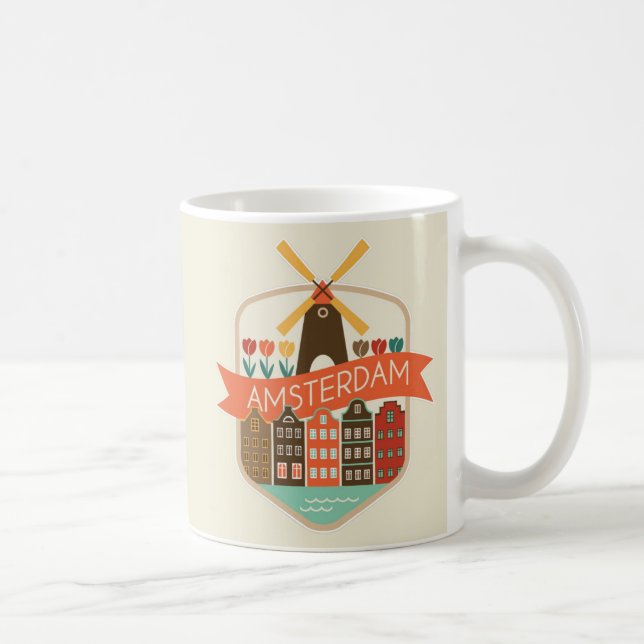 Caneca De Café Amsterdam's Windmills Mug (Direita)
