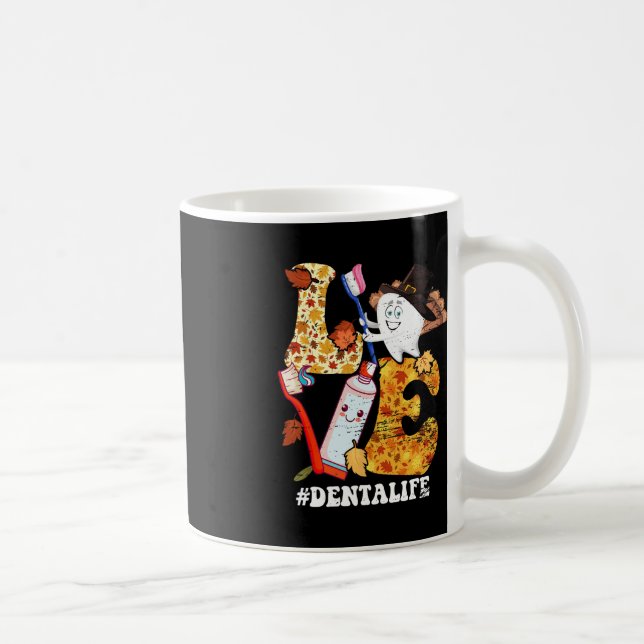Caneca De Café AMVE Dental Life Turkey Tooth outono Thanksgi (Direita)
