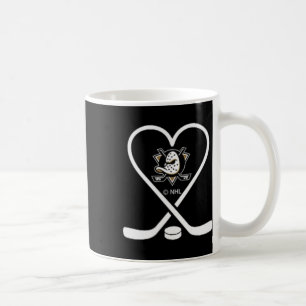 Caneca De Café Anaheim Ducks Valentine Sticks Preto Nhl Licenciad