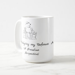Caneca De Café Analisando Minhas Defesas Terapia Divertida de Aco