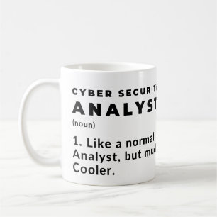 Caneca De Café Analista de Segurança Cibernética Engraçado Legal