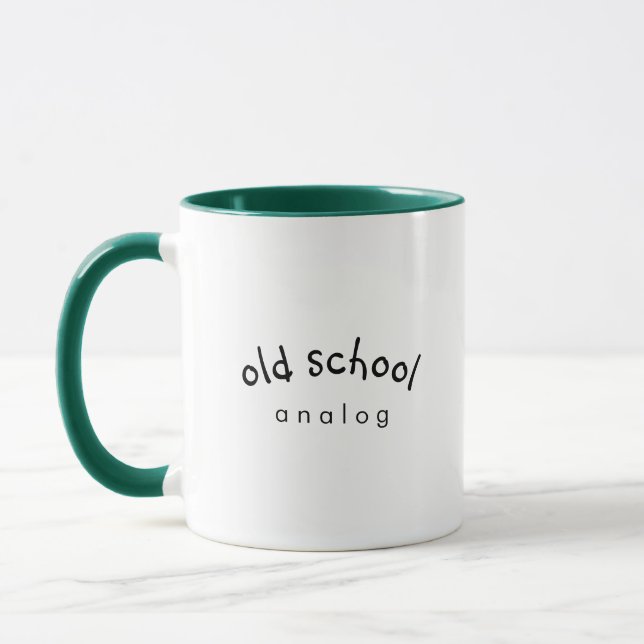 Caneca de Café Analógica à Moda Antiga (Esquerda)