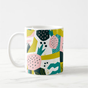 Caneca De Café Ananases desenhados à mão e diferentes formas, man
