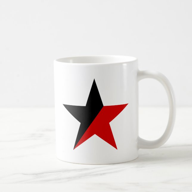 Caneca De Café Anarquismo preto e vermelho do (Direita)