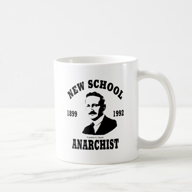 Caneca De Café Anarquistas novos -- Friedrich A. Hayek (Direita)