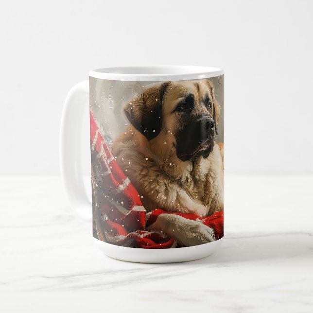 Caneca De Café Anatólia Pastor Cachorro Festivo (Frente Esquerda)