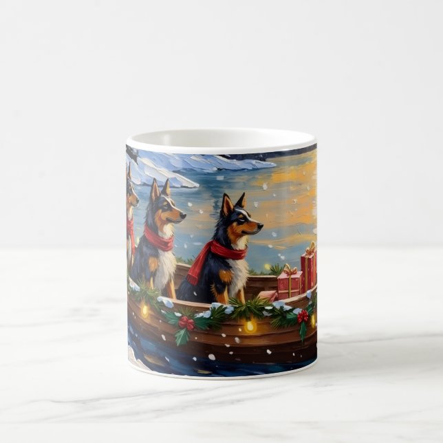 Caneca De Café Anatolian Shepherd Christmas Boat Holiday (Centro)