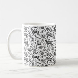 Caneca De Café Anatomia Animal Veterinária Feliz Dia do Médico