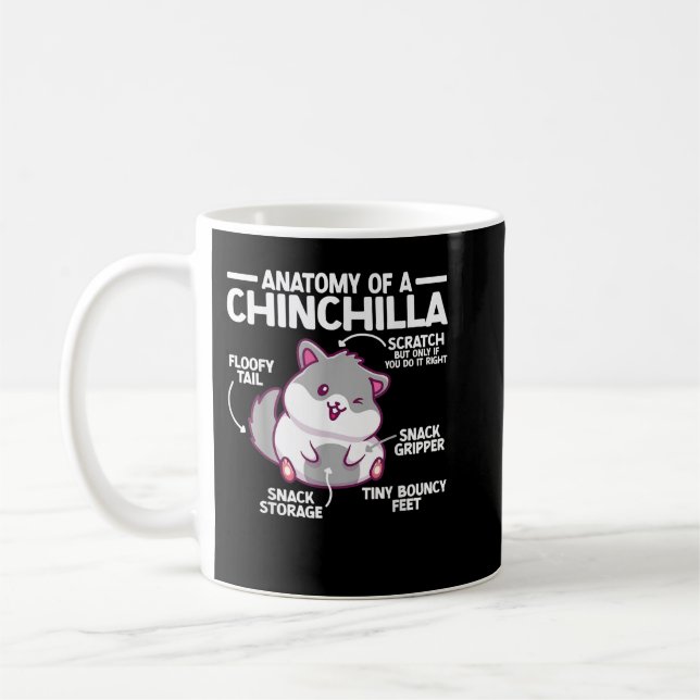 Caneca De Café Anatomia De Chinchilla Chinchilla (Esquerda)