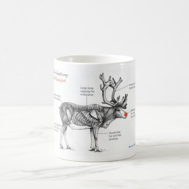 Caneca De Café Anatomia de ilustrações espirituosos de Rudolph (Centro)