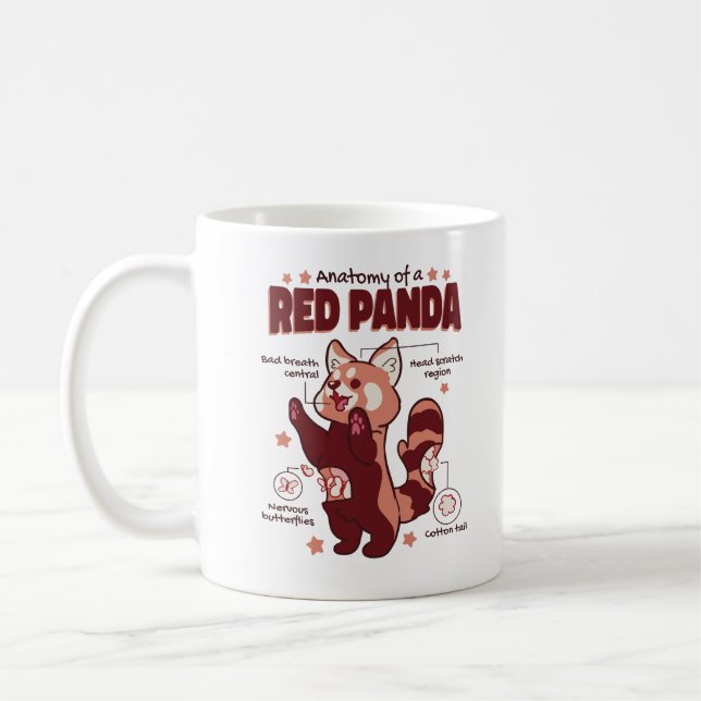 Caneca De Café Anatomia de um Amante de os animais de Panda Verme (Esquerda)