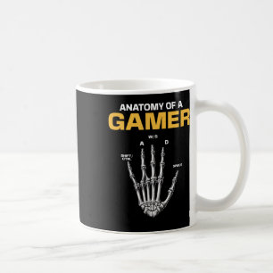 Caneca De Café Anatomia De Um Esqueleto De Jogador Mão Engraçado