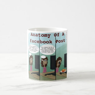 Caneca De Café Anatomia de uma Publicação Divertida no Facebook
