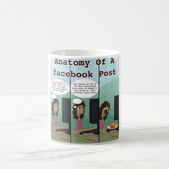 Caneca De Café Anatomia de uma Publicação Divertida no Facebook (Centro)