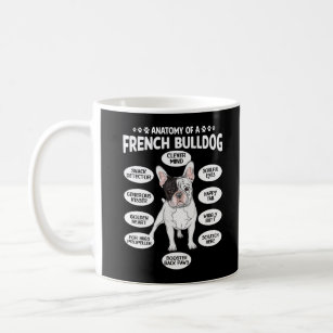 Caneca De Café Anatomia do Bulldog Francês Humor Frenchie Puppy