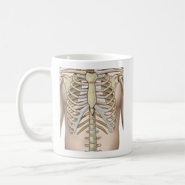 Caneca De Café Anatomia do esqueleto masculino do felpudo Express (Esquerda)