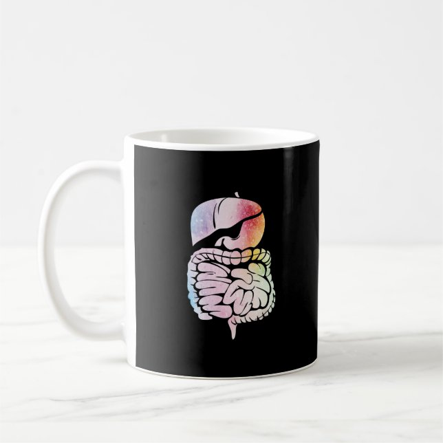 Caneca De Café Anatomia dos órgãos internos humanos Sistema diges (Esquerda)